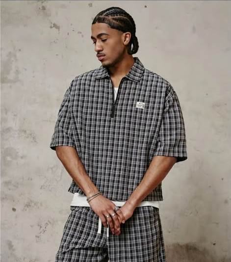 Checked Quarter-Zip Set, product photo