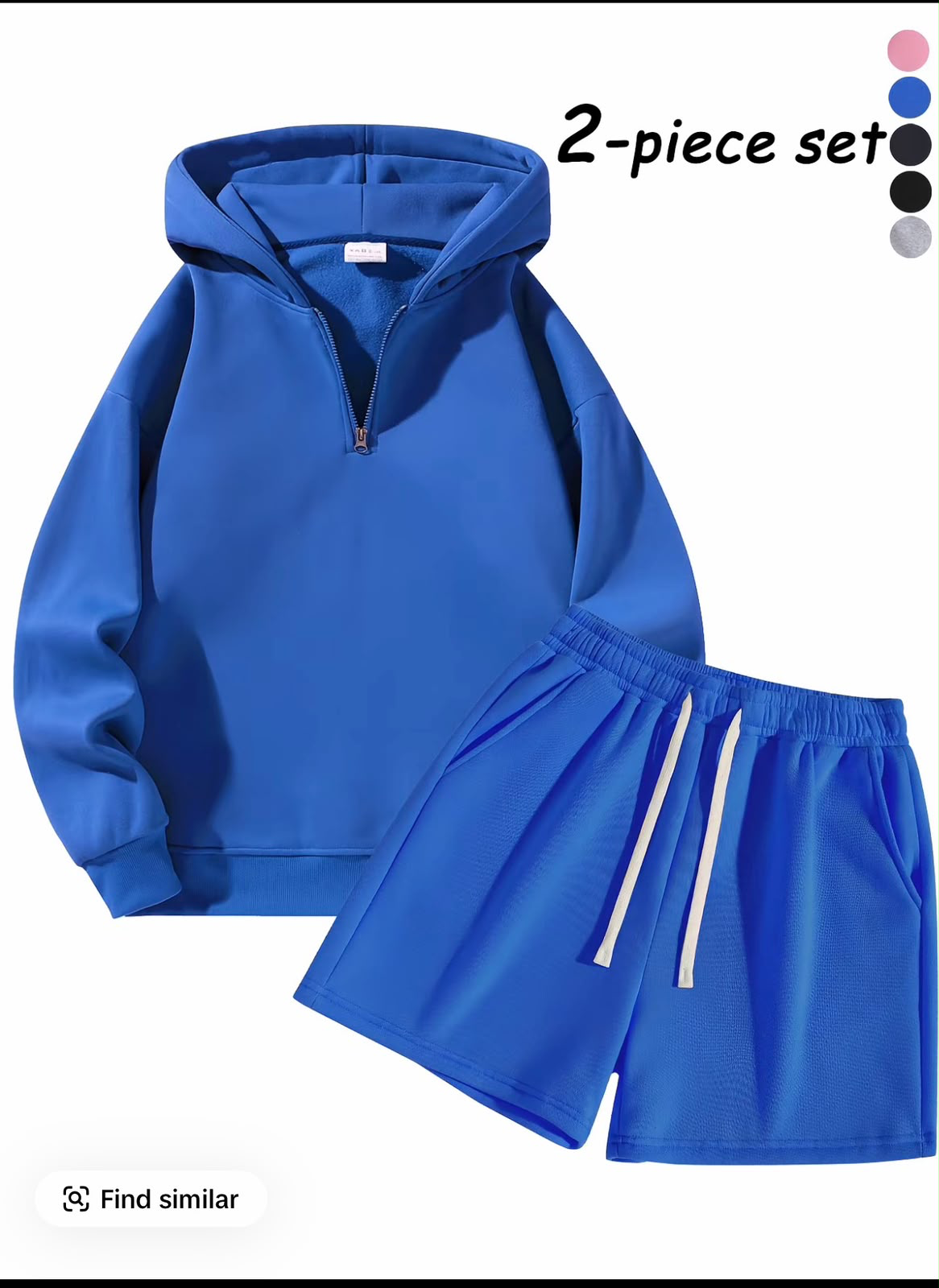 Half-Zip Hoodie Set, product photo